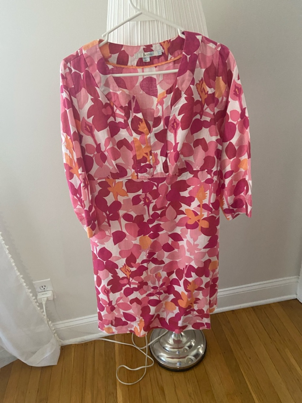 Boden Rose and Coral Floral Mini Dress
